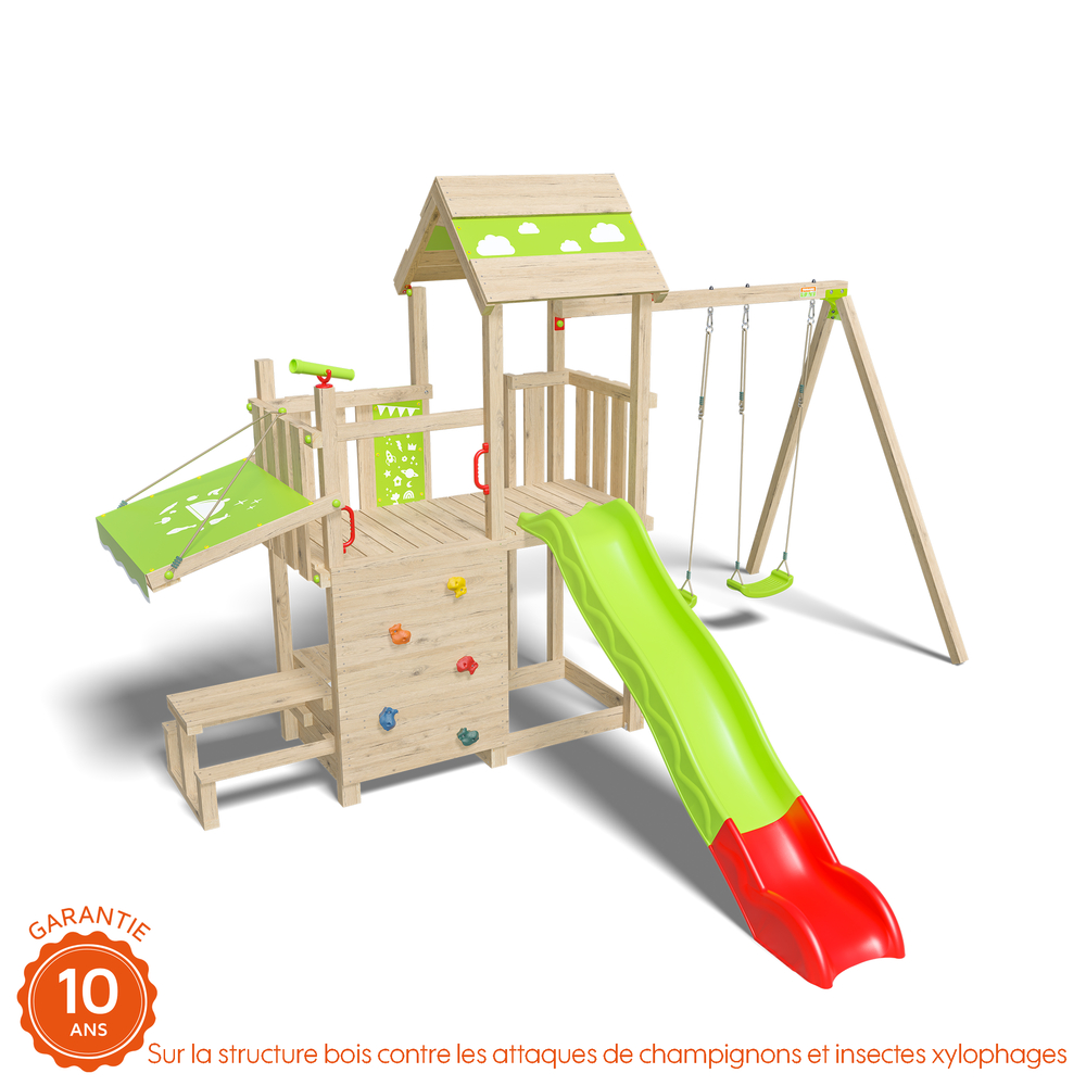 Aire de jeux pour 12 enfants Snack Xpression 397x472xH.284cm