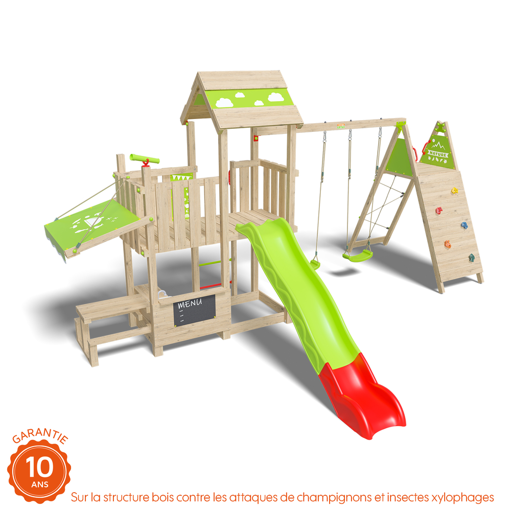 Aire de jeux pour 14 enfants Snack Xpression XL 399x550xH.284cm