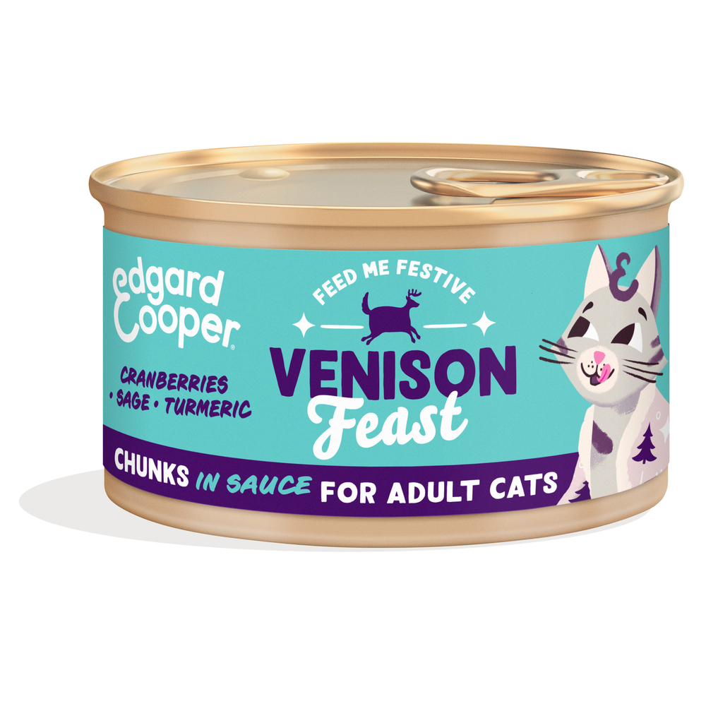 Pâtée de chevreuil frais en sauce, pour chat - 85g