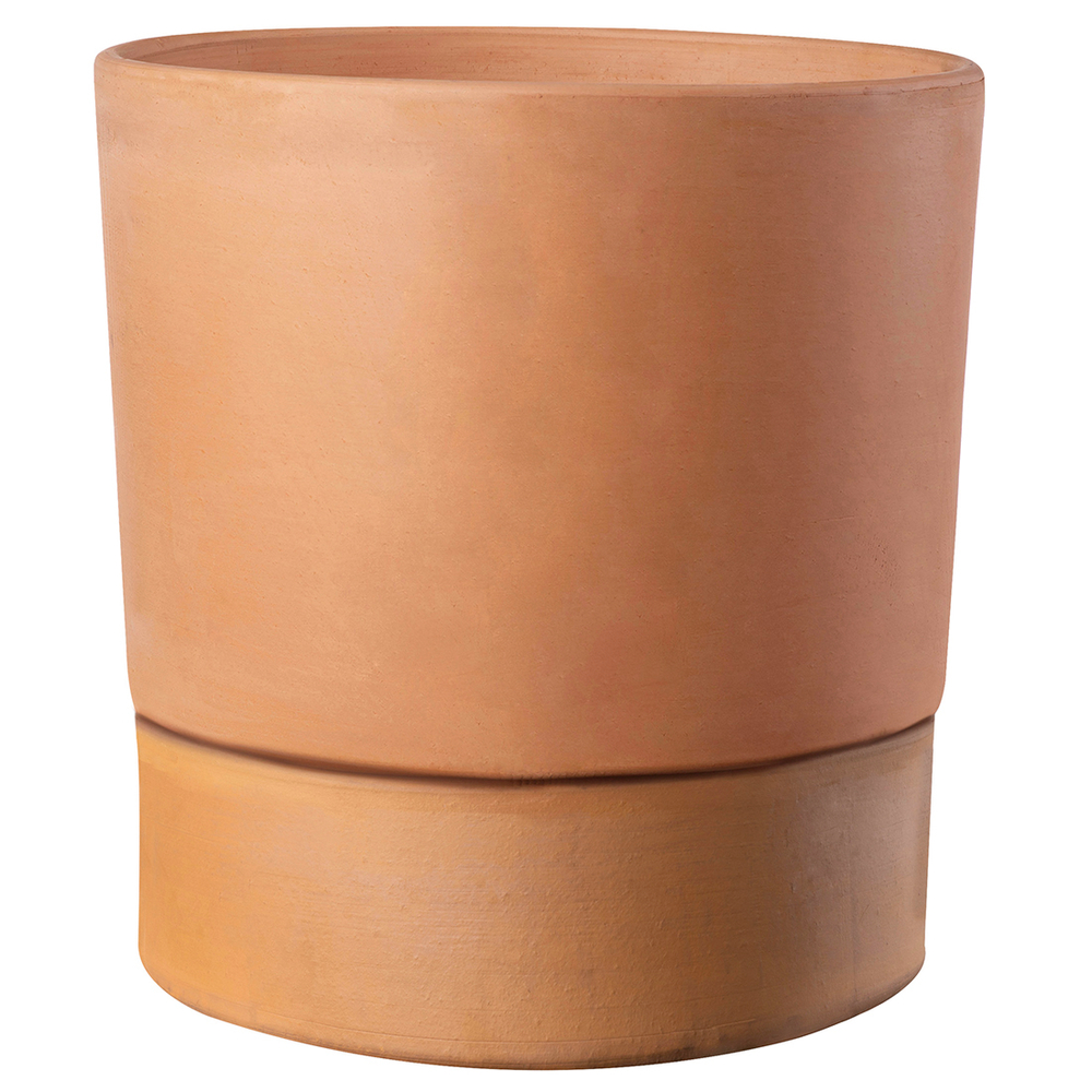 Kit Pot et Soucoupe Modul'O Cotto rond en terre cuite - D.25xH.28,4cm