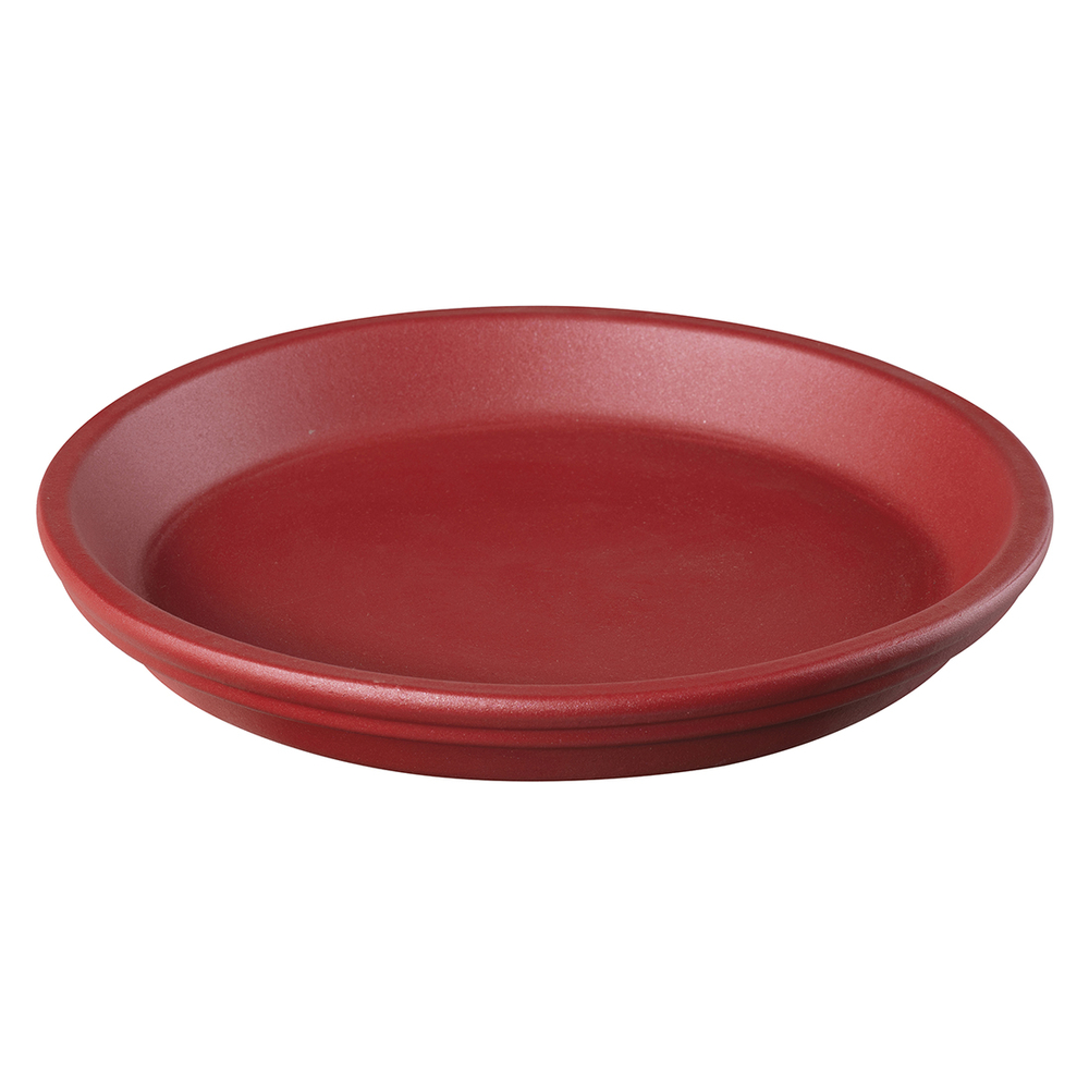 Soucoupe Colorama en terre cuite, coloris grenat - D.23cm