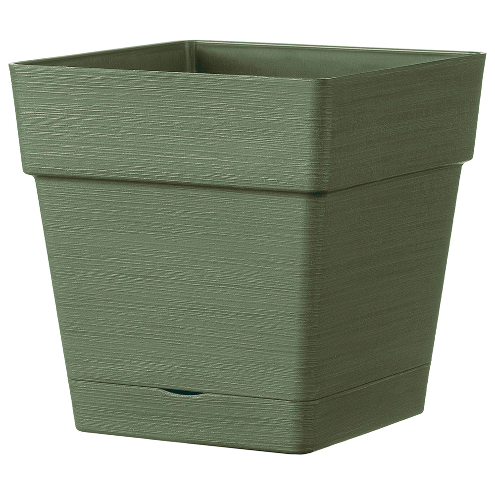 Pot carré Intérieur Extérieur Réserve d'eau Save R Lichen 16,5x16,5 cm