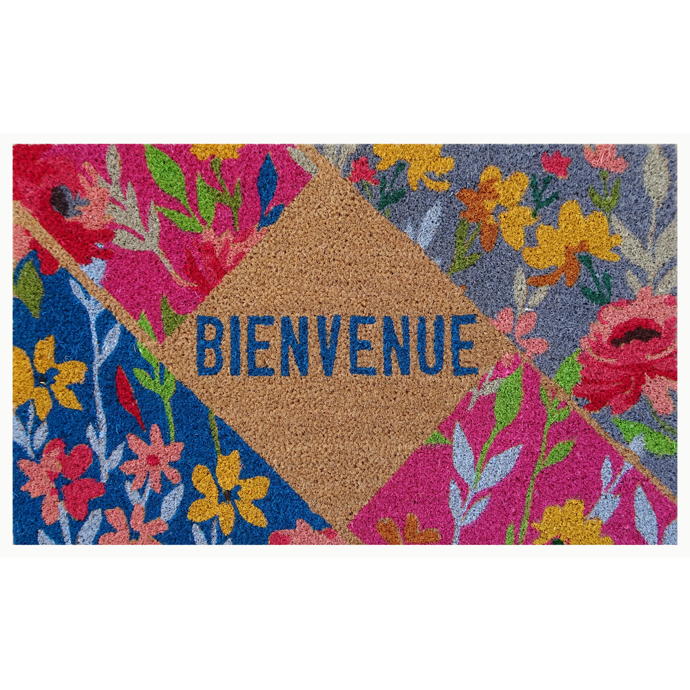 Tapis en fibre de coco Bienvenue - 75X45cm