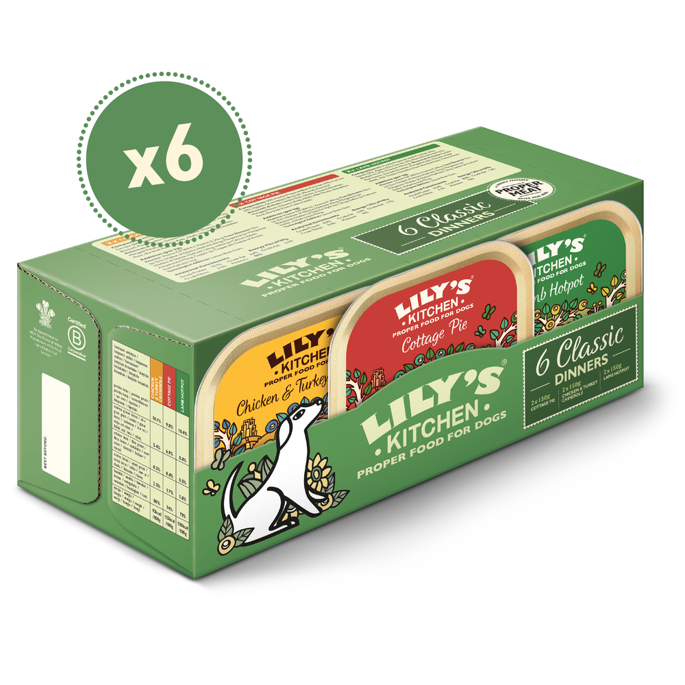 Pâtée, multipack ''Classic'' pour chien adulte - 6x150g