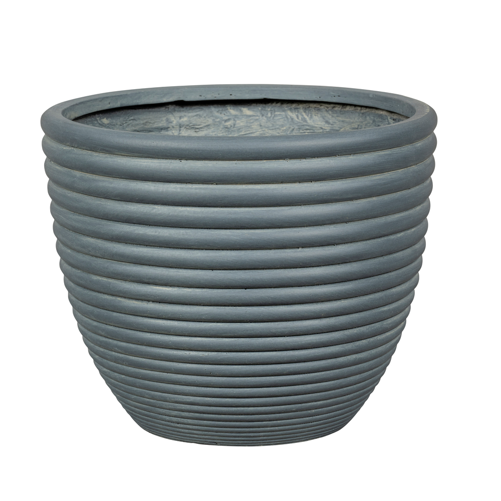 Pot Regina avec relief 04 gris foncé - D.37xH.30.5cm