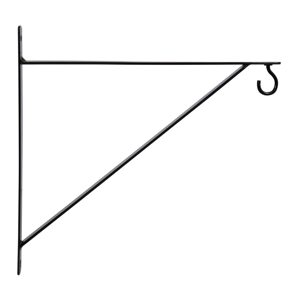 Potence Basics en fer plat moderne noir - 30x30cm
