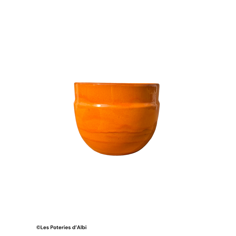 Pot Austral en terre cuite émaillée, coloris savane - D.16xH.13cm