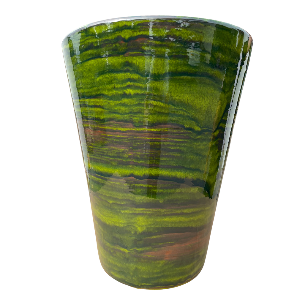 Pot rond Sydney coloris vert forêt - D.45xH.61cm