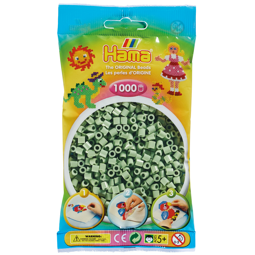 1000 perles pour enfant de 5 ans et +, coloris eucalyptus - Midi