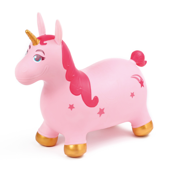 Jeu de plein air : Ballon sauteur Licorne rose L. 22xl.49xH.59cm