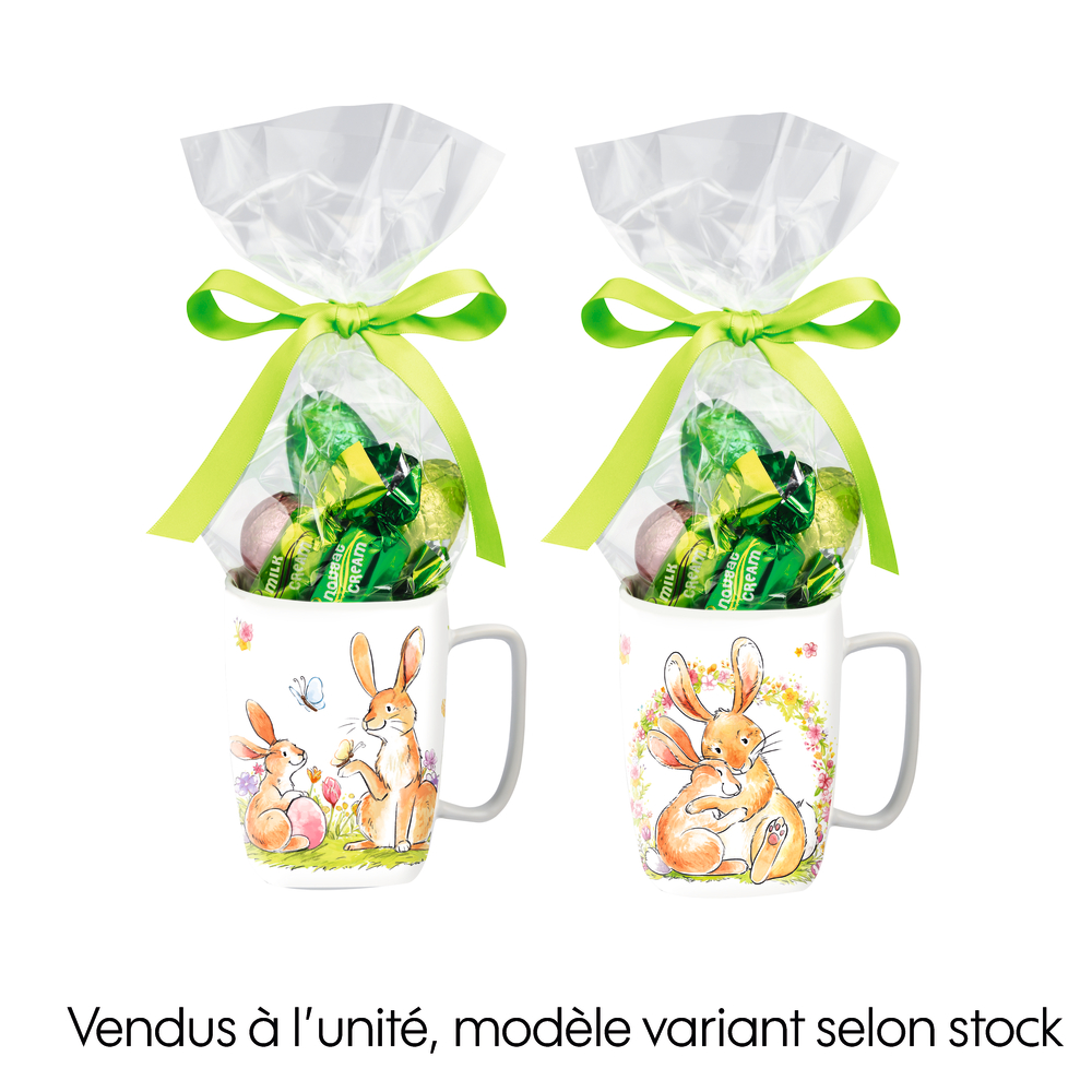 Assortiment de chocolats au lait dans un mug de Pâques - 91g