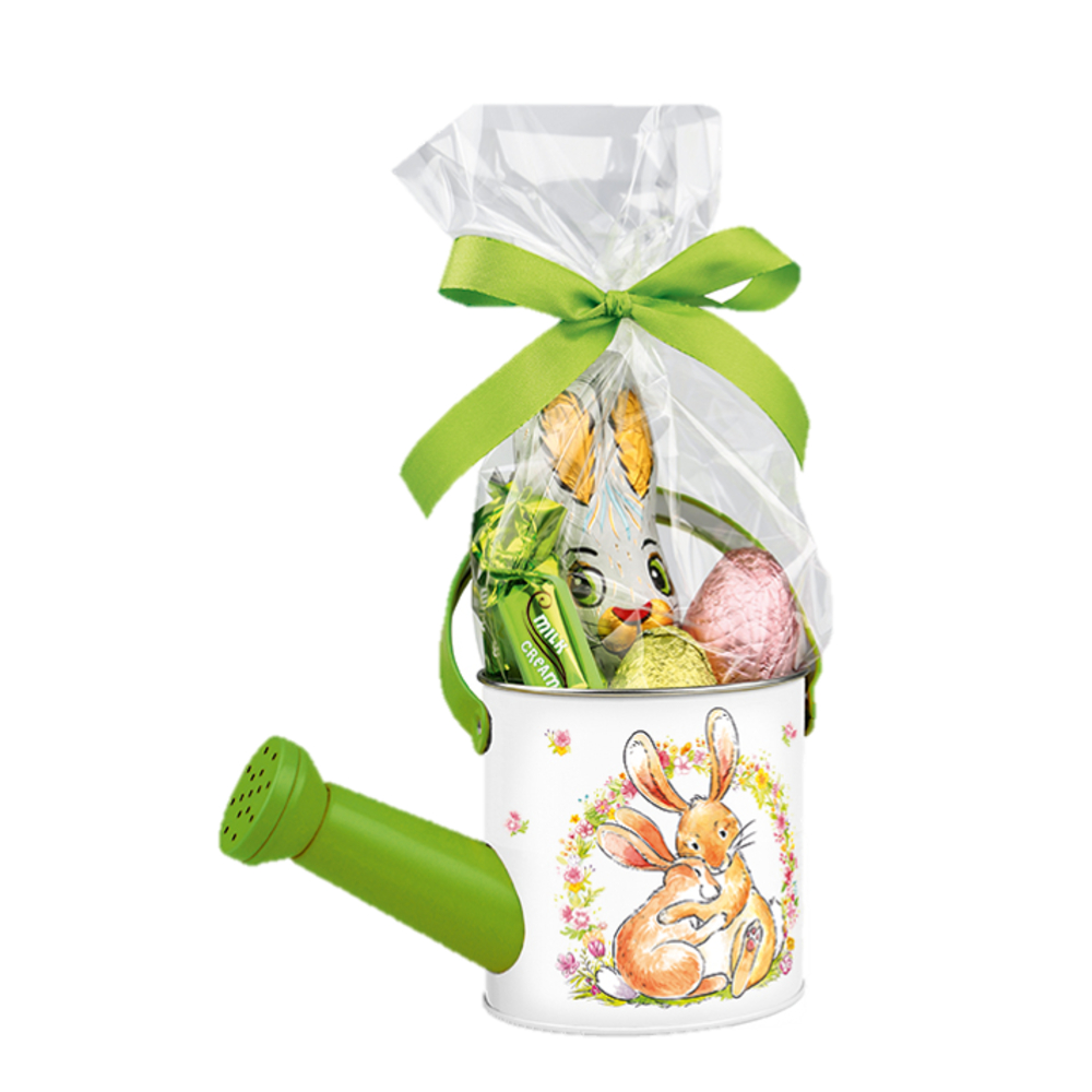 Assortiment de chocolats au lait dans un arrosoir de Pâques - 128g