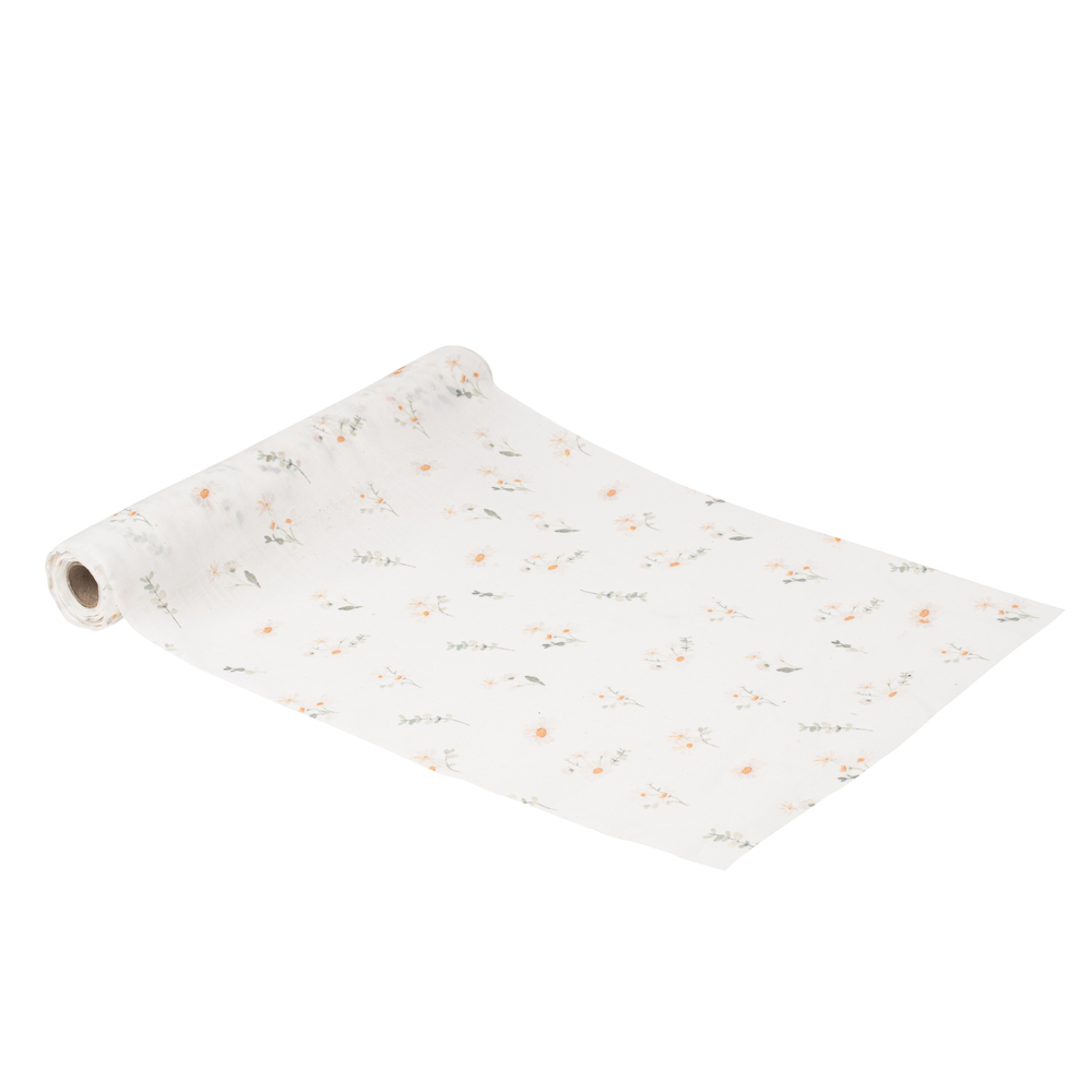 Chemin table polyeser bucolique façon mousseline