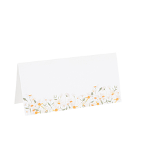 Marques places Daisy en papier coloris ocre et blanc - x10