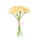 Bouquet de 7 renoncules jaunes artificielles en tissu 25x15cm