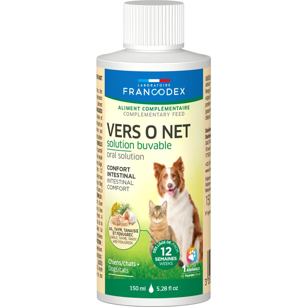 Vers O Net - Confort intestinal pour chien & chat 150ml 