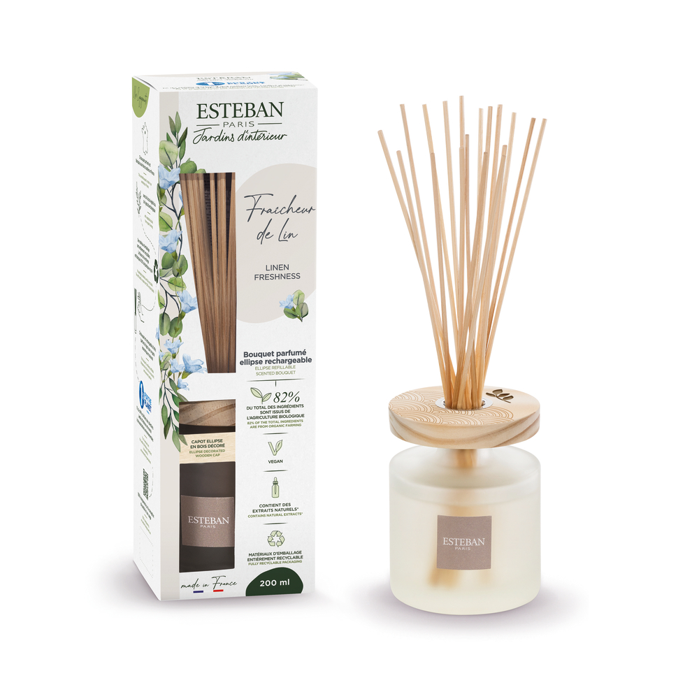 Bouquet parfumé et sa recharge - Fraicheur de lin 200 ml
