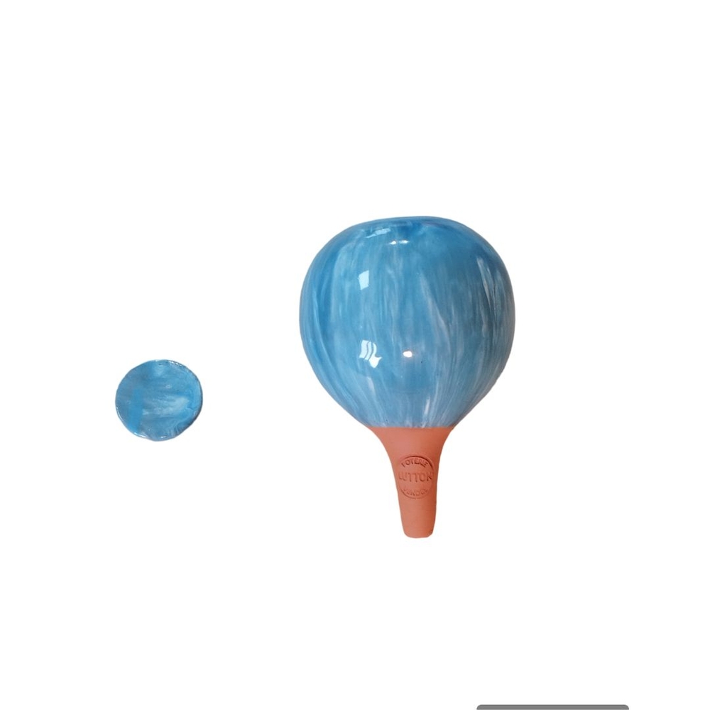 Olla marbrée à planter, réserve d'eau, coloris azur - 40cl