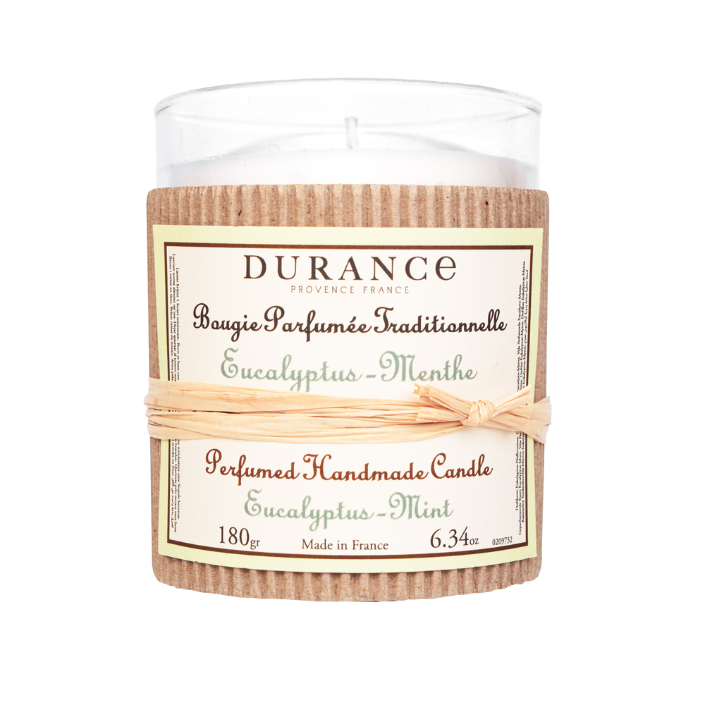 Bougie naturelle parfumée, eucalyptus menthe - 180g
