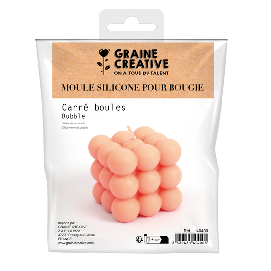 Moule silicone pour fabrication DIY de bougies multi-boules carrées