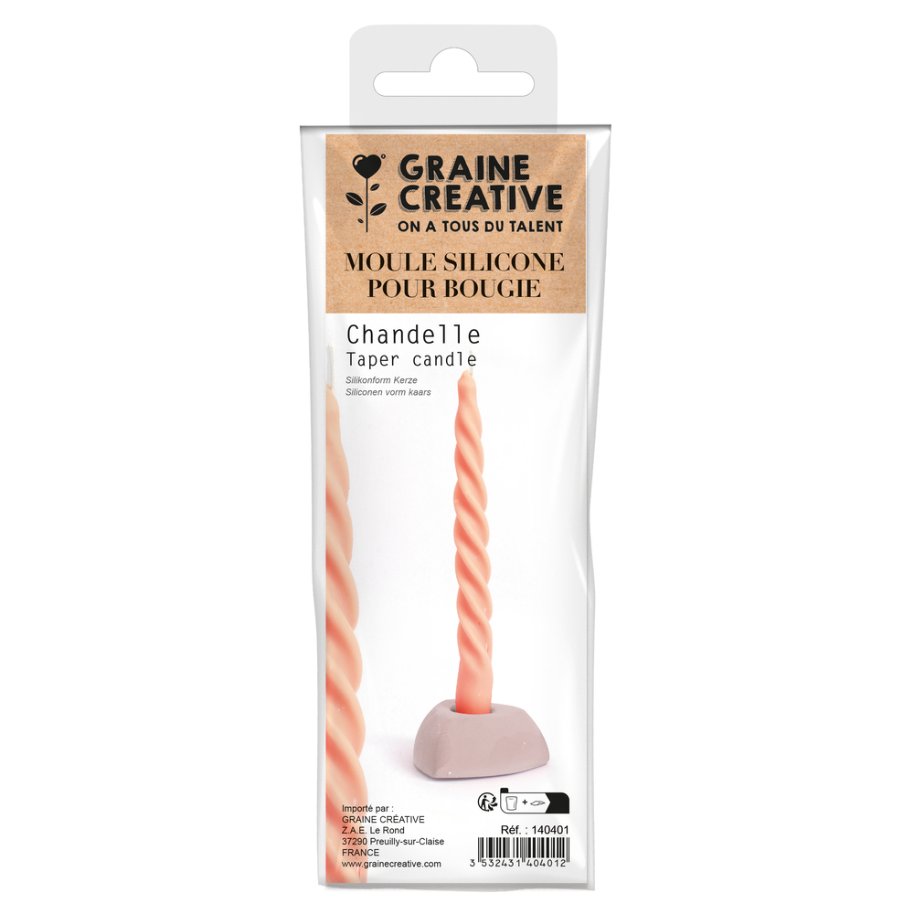 Moule silicone pour fabrication DIY de bougies en forme de chandelle