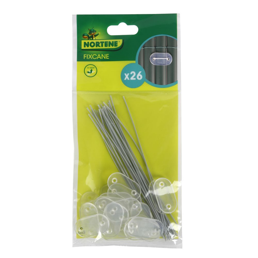 Fixations Fixcane pour canisses, transparent