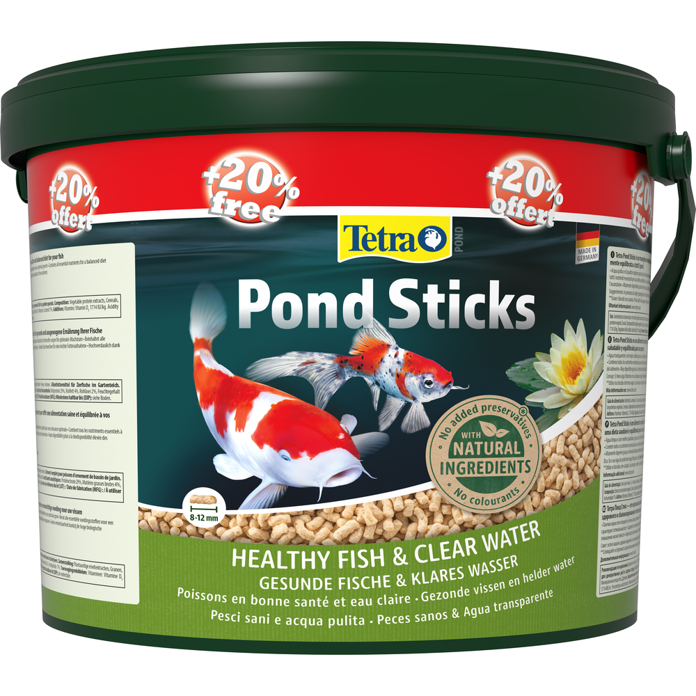 Aliment complet Pond Sticks pour possons de bassin 10L + 20%