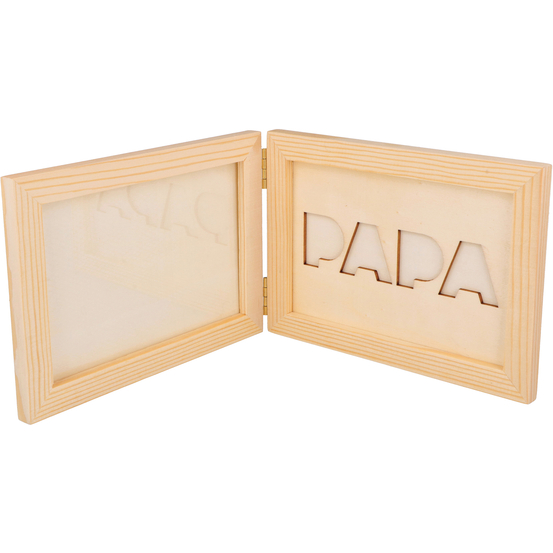Cadre en bois à décorer double Papa
