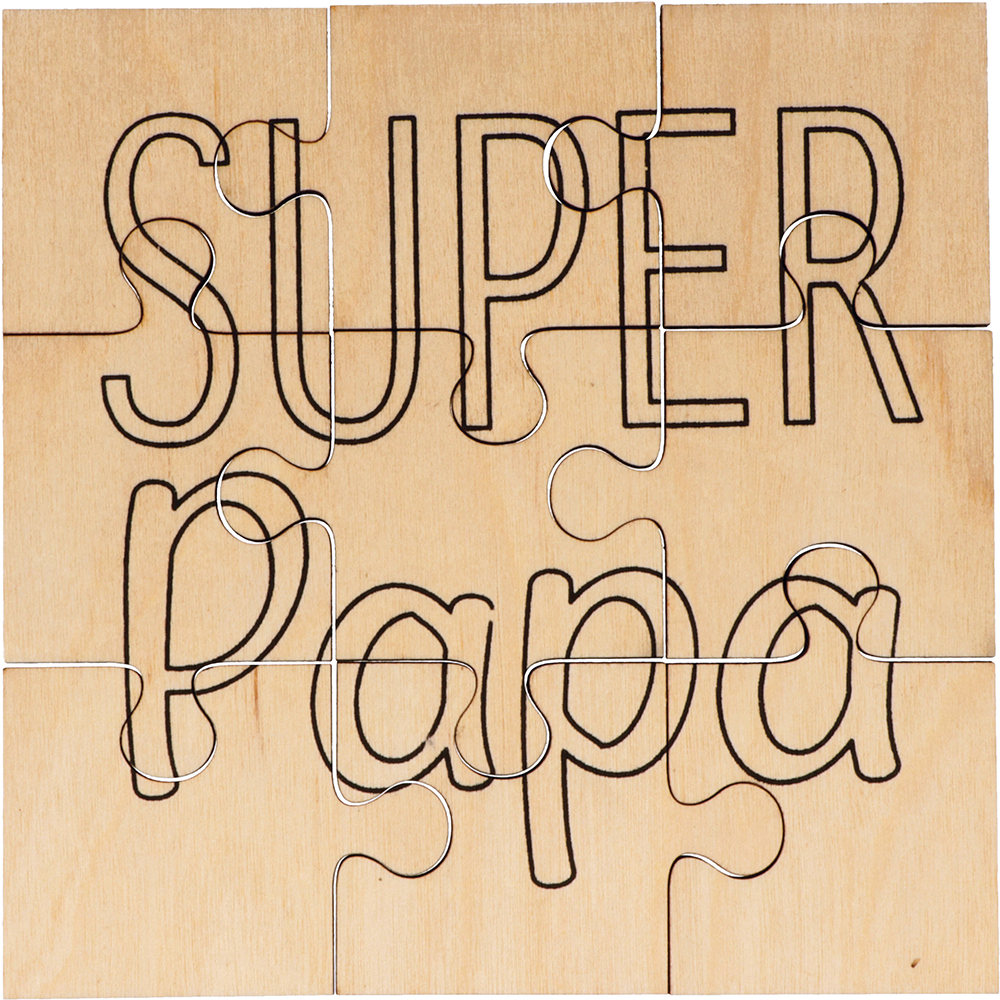 Puzzle en bois à décorer Super Papa