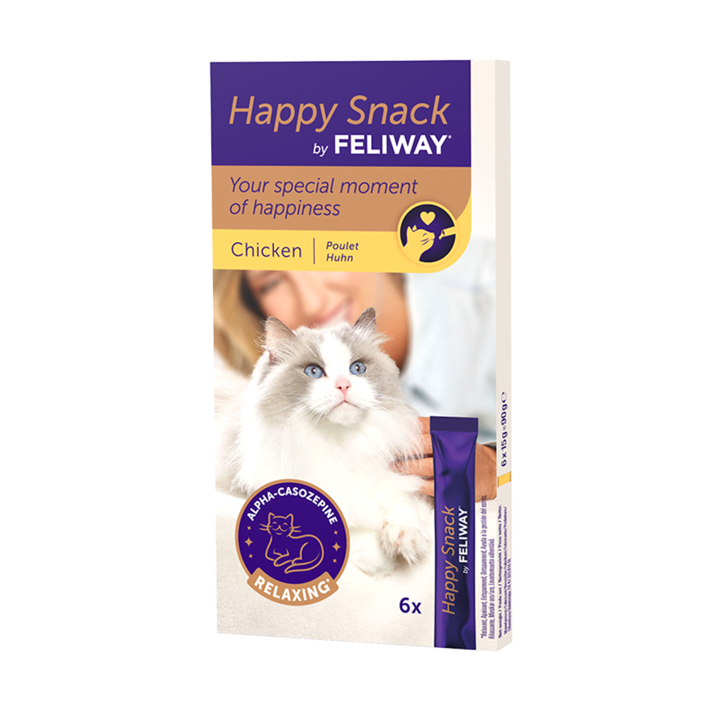 Friandise Happy snack au poulet pour chat 6x15g