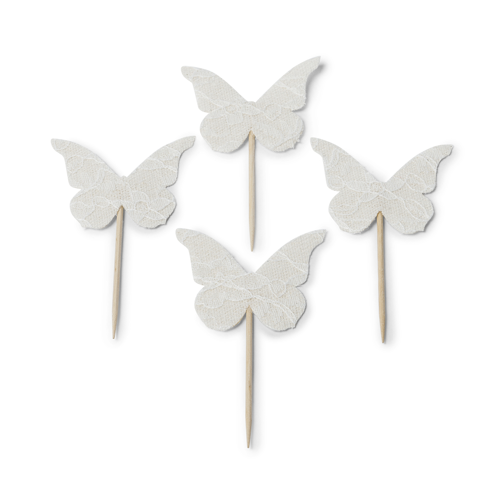 Papillons en lin 5x4cm x4