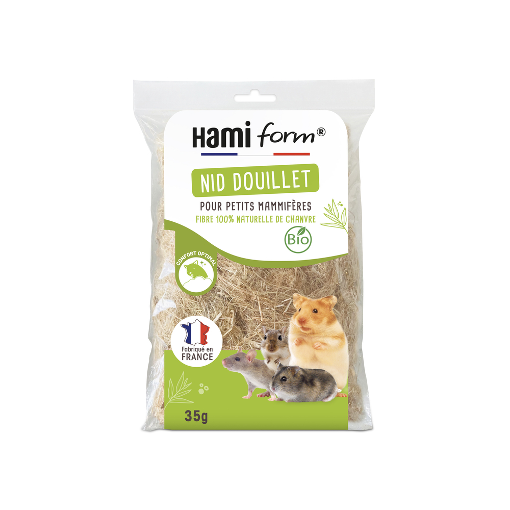 Nid douillet pour petits mammifères, en chanvre - 35g