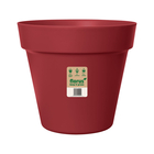 Pot de fleurs en plastique 100% recyclé Paris rouge foncé - D.18cm