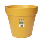 Pot de fleurs en plastique 100% recyclé Paris moutarde - D.25cm