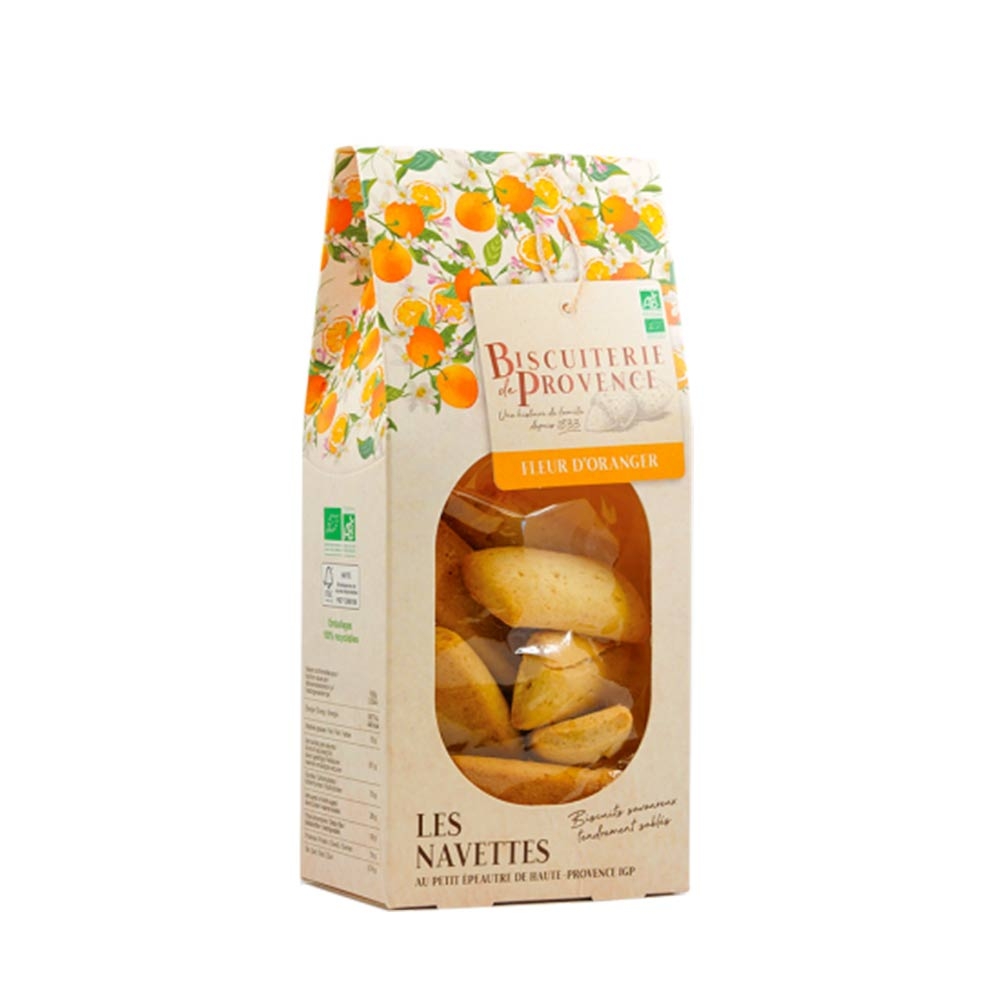 Biscuits, les navettes à la Fleur d'Oranger Bio 180g 