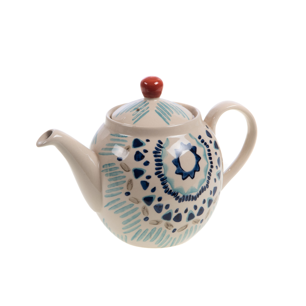 Théière avec infuseur Keola, en céramique, à motifs - 750ml