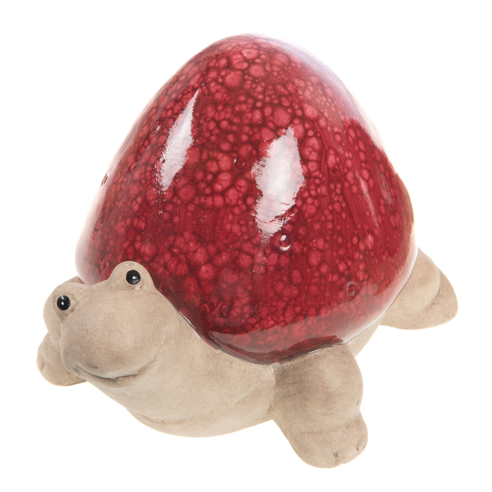 Statue tortue Jeoffrey, coloris terracotta - L.13xl.18xH.11cm