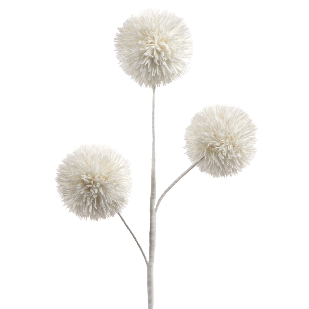 Tige fleur artificielle Monica, coloris blanc - H.89cm