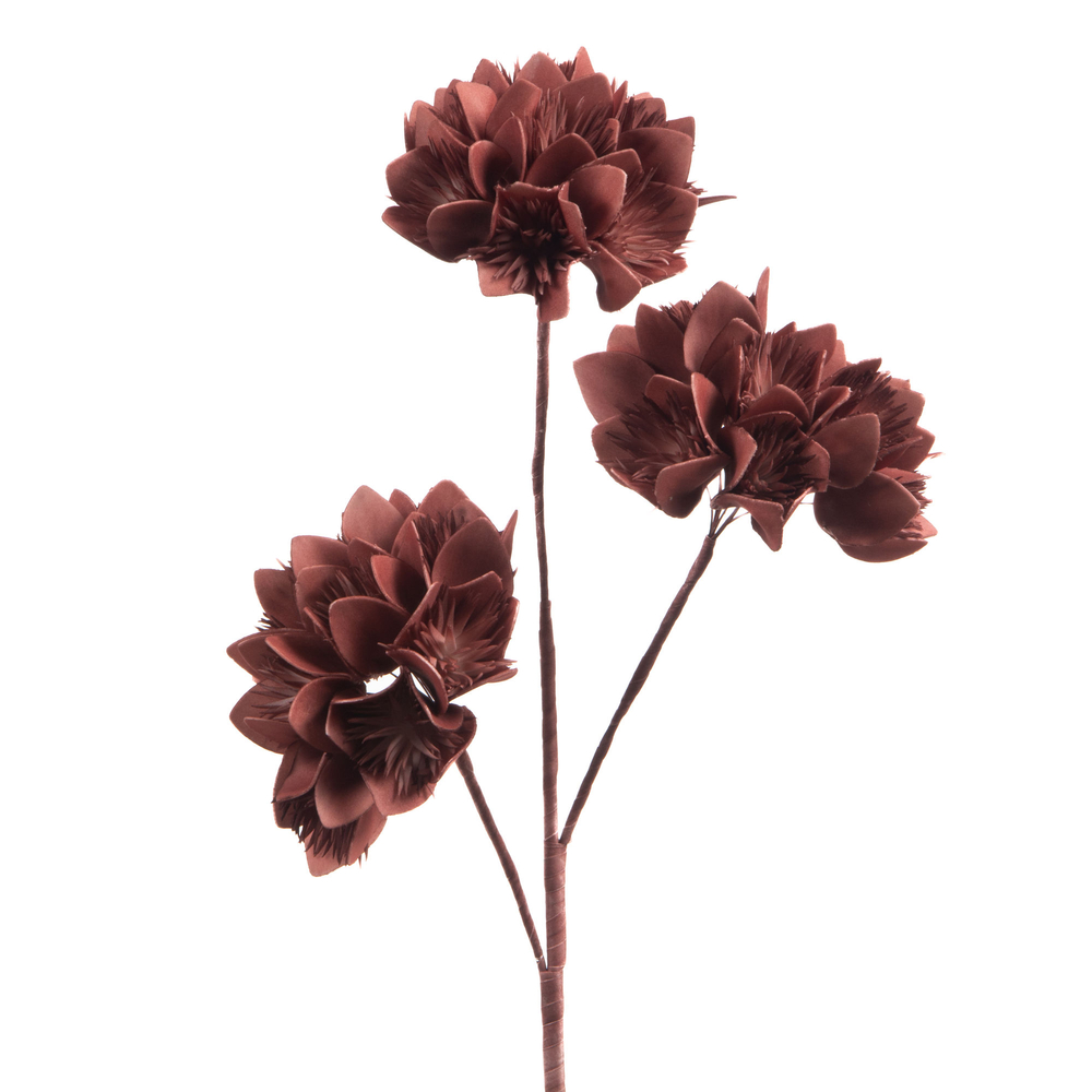 Tige fleur artificielle Alba, coloris terracotta - H.94cm