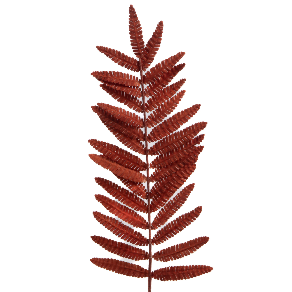 Tige de fougère artificielle, coloris brique - H.125cm