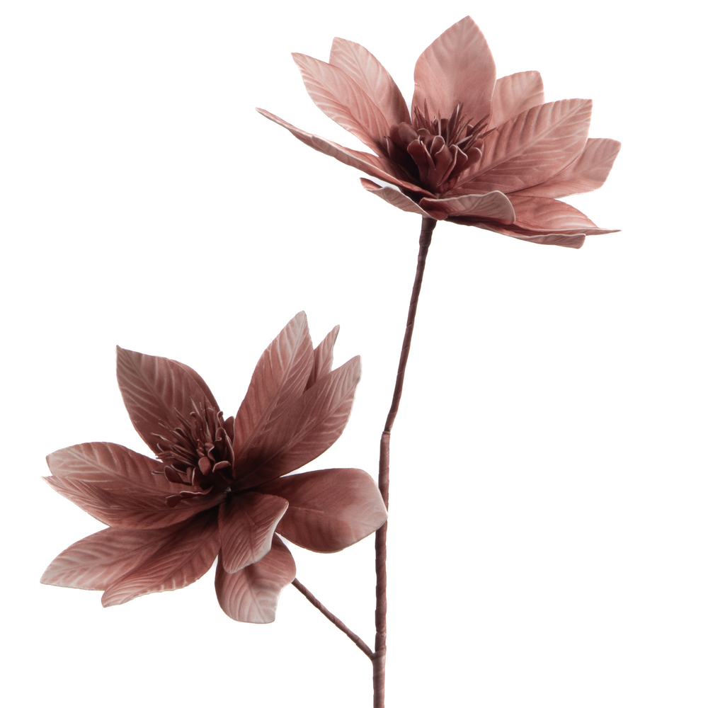 Tige fleur artificielle Tania, dégradé rose - H.105cm