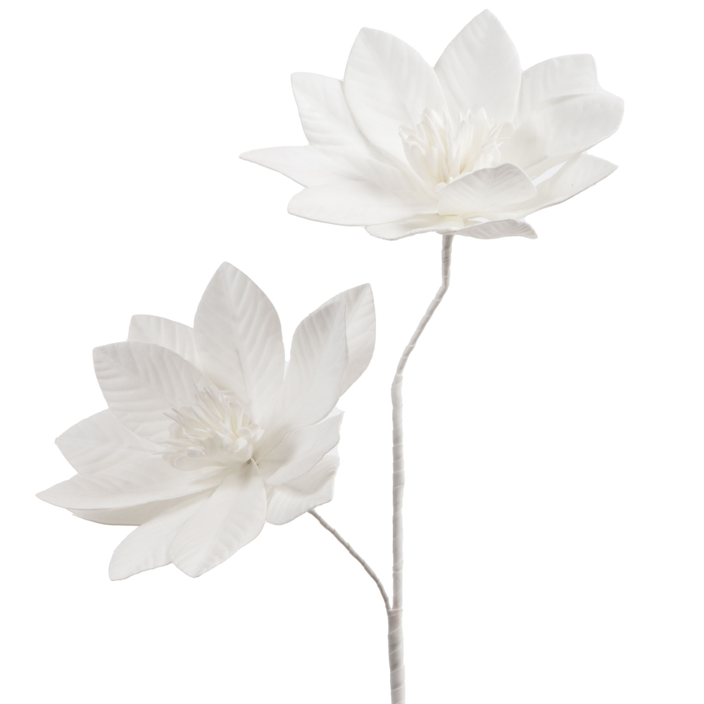 Tige fleur artificielle Tania, coloris blanc - H.105cm
