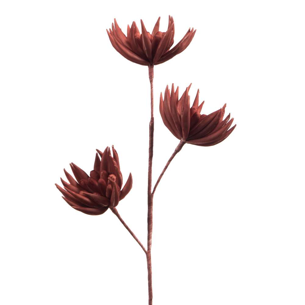 Tige fleur artificielle Joanna, coloris terracotta - H.86cm