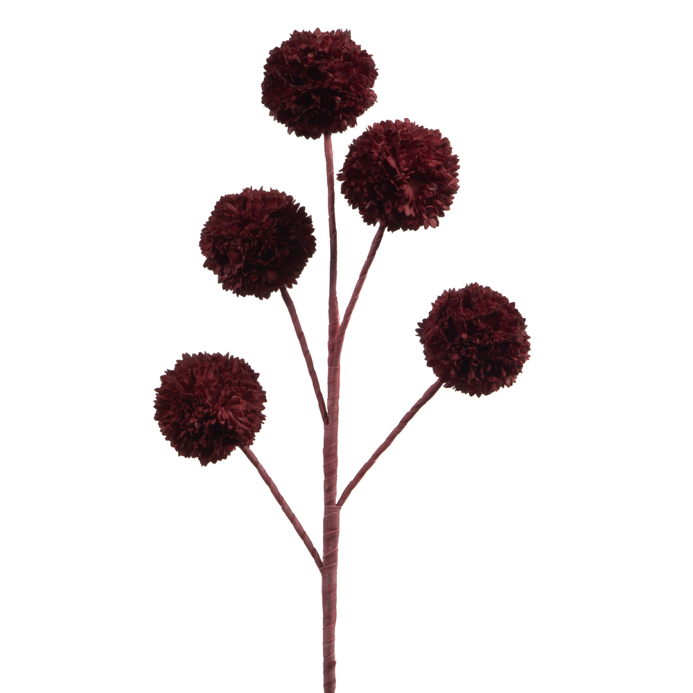 Tige fleur artificielle Sylvia, coloris rouge - H.89cm