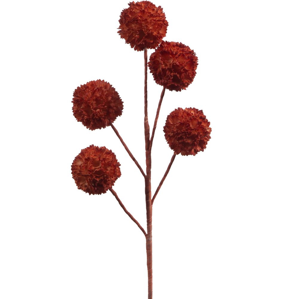 Tige fleur artificielle Sylvia, coloris brique - H.89cm