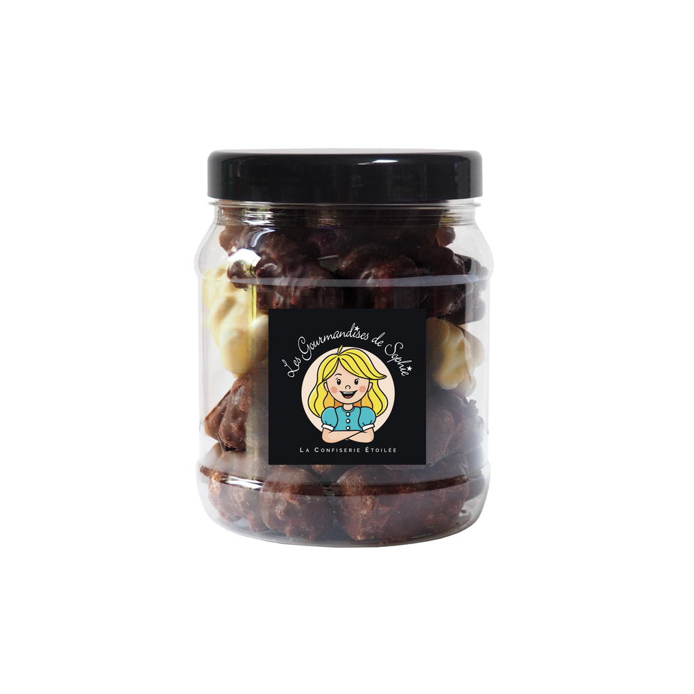 Bocal d'oursons à la guimauve aux trois chocolats - 350g