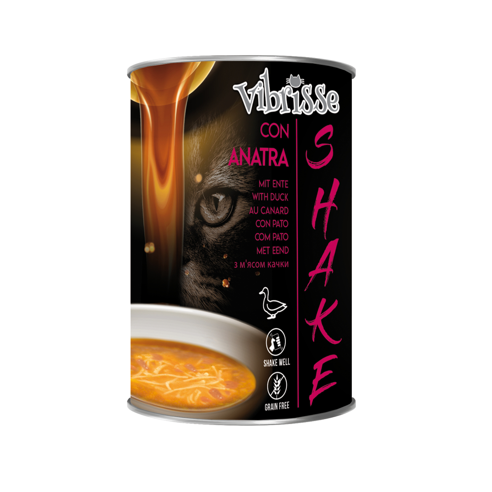 Soupe pour chat Vibrisse Shake au canard 135g