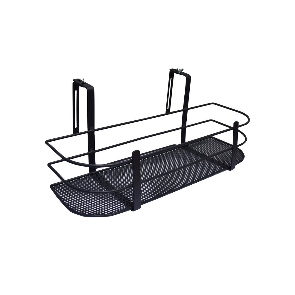 Support jardinière 3 pots Design anthracite réglable - 60x24,5x20cm