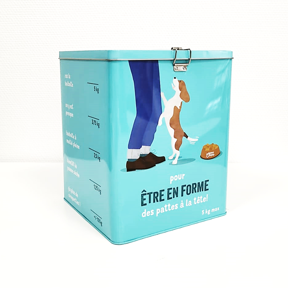 EDGARD&COOPER - Boîte en métal de croquettes pour chien 5L