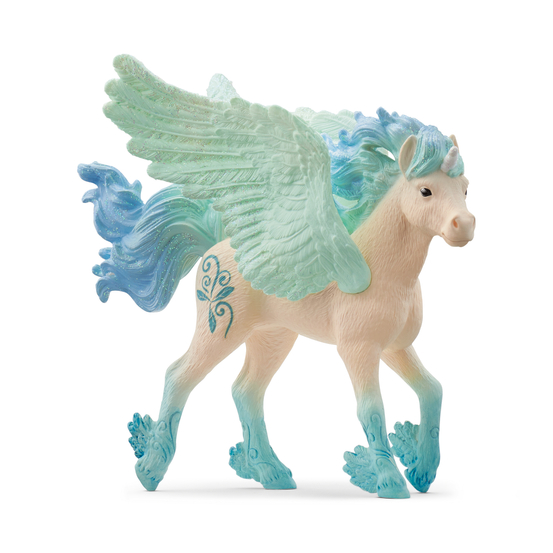 Figurine en plastique Licorne poulain tempête L. 9.7 l. 3.0 H. 9.0cm